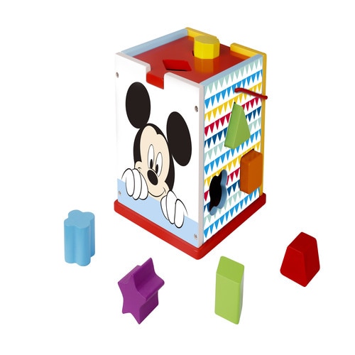 Jucarie Cutie de sortat forme de lemn,Mickey,Disney