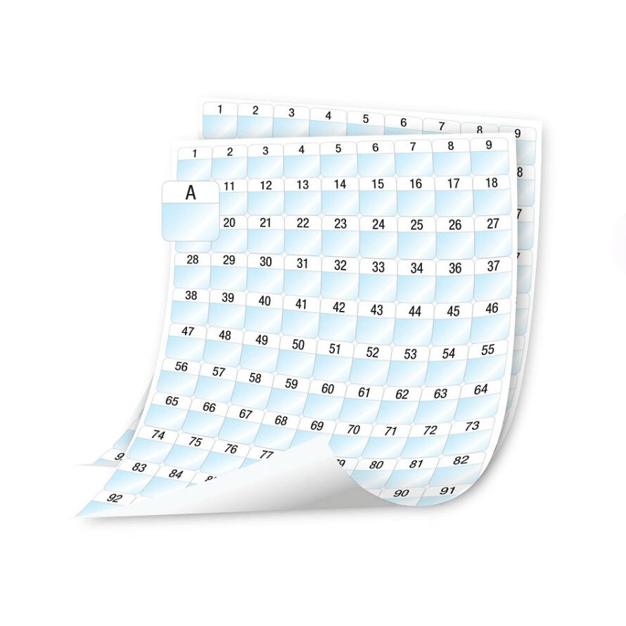 Coala etichete poliester autolaminant Dymo XTL 24mm x 23mm, albe, 96 etichete/coala A4, 2.592 etichete/cutie