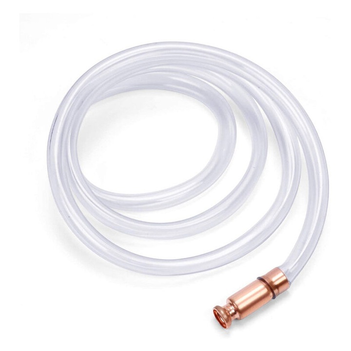 Furtun sifon autoamorsant pompa de transfer manuala 180 cm rezervor benzina sifon de siguranta antistatic PVC 1 bucata