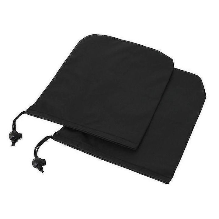 Huse pentru oglinzi laterale auto kp-k0548-260904-6089, din material Oxford impermeabil cu snur, lavabile si pliabile, anti-inghet/zapada, negru, set 4 buc, 27 x 24 cm