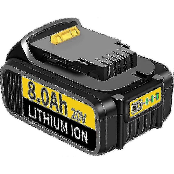 Baterie inlocuire 18V/20V FR-K0446-0831-11193, Li-ion 8.0Ah (8000mAh), compatibila DeWalt DCB180/181/182/200/201/204/205, negru, set 4 bucati