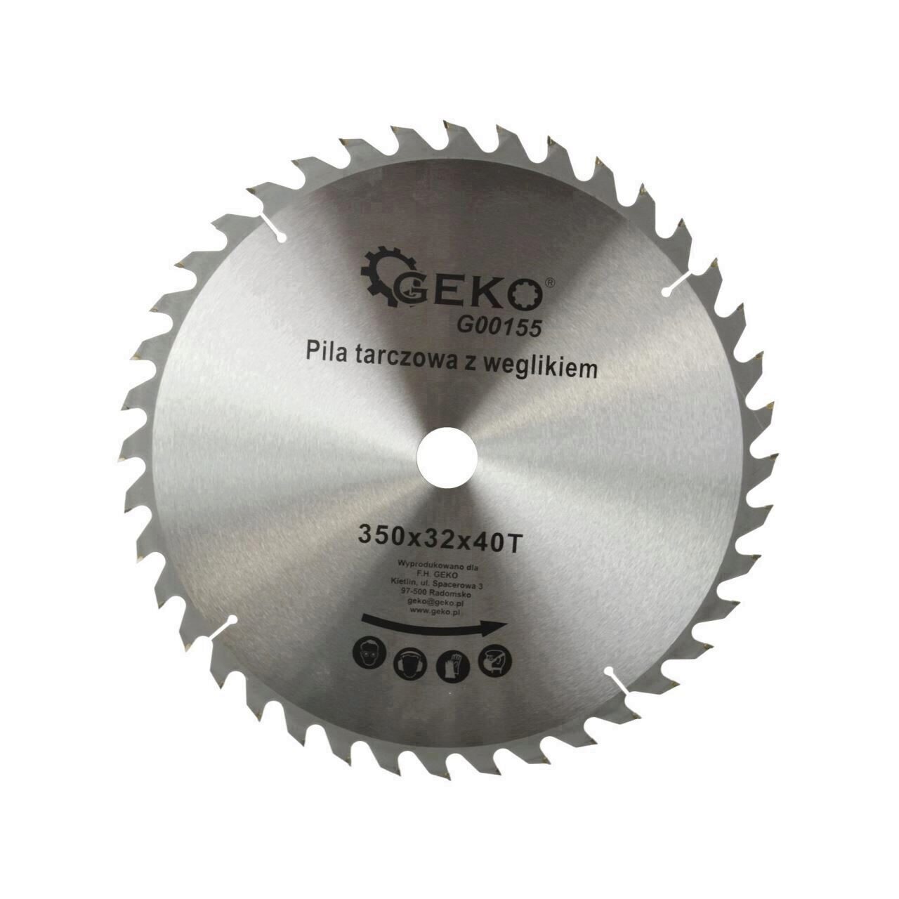 Disc pentru lemn cu carbura Geko G00155, 350x32x40T (20) mm