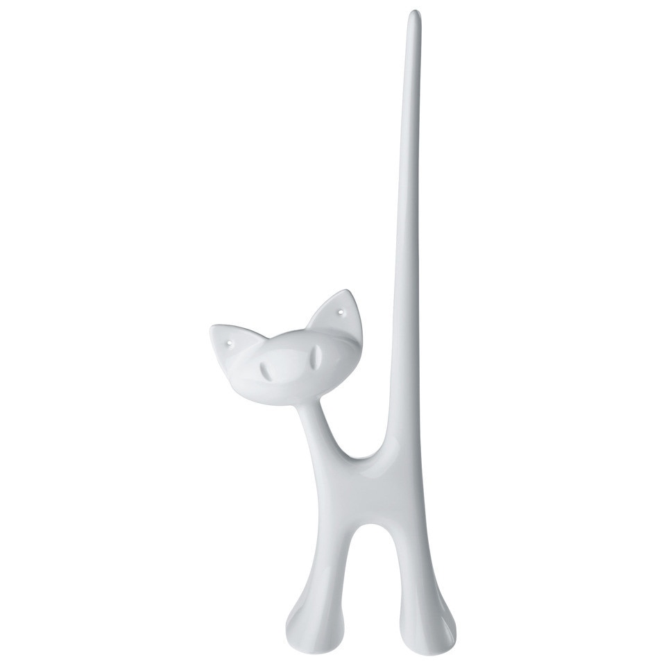 Suport decorativ pentru bijuterii Koziol, Miaou, Alb
