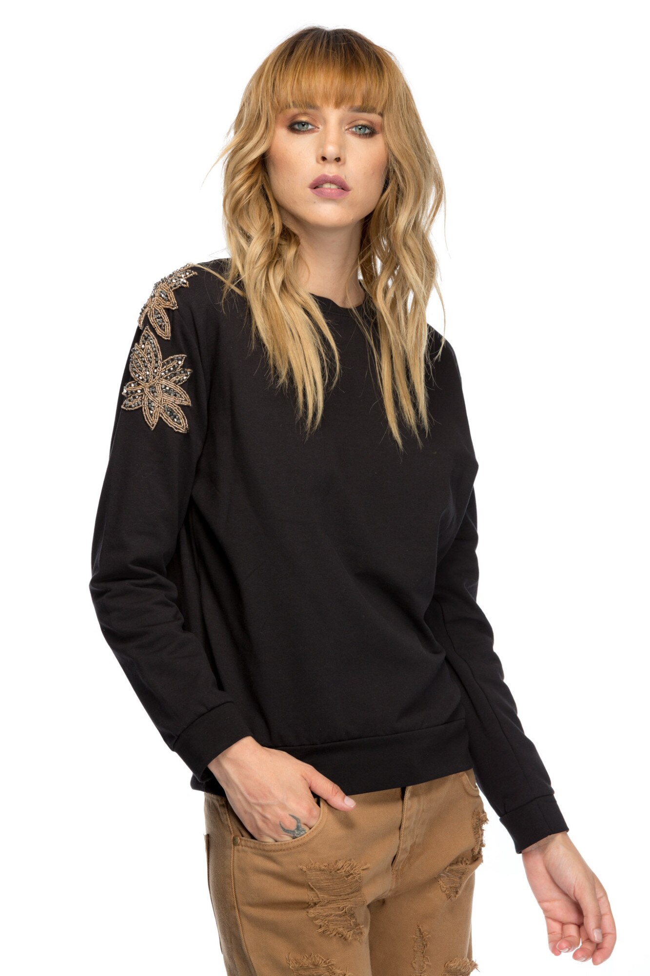 Bluza Pop Girl,Negru , CuAnna M