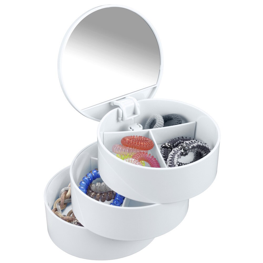 Cutie depozitare cu oglinda Wenko, 3 nivele, Alb