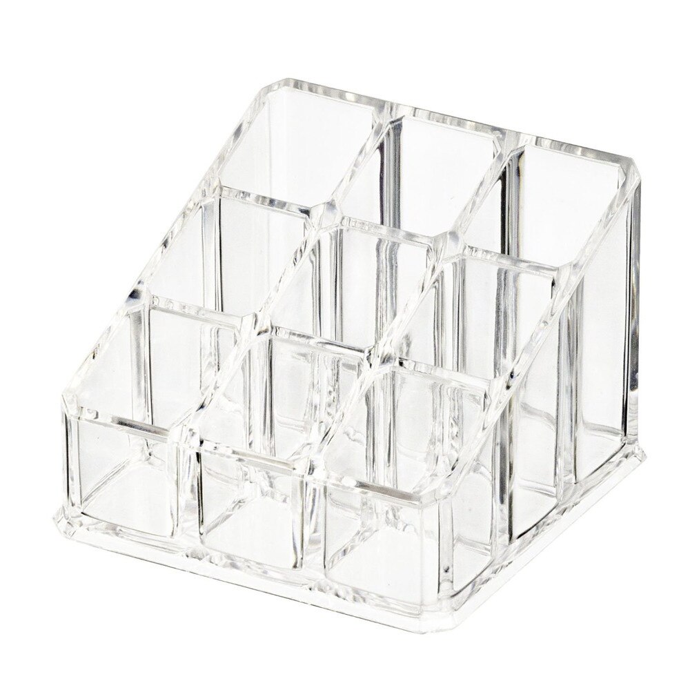 Cutie pentru cosmetice Wenko, 9 compartimente, Transparent