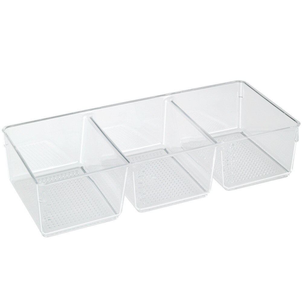 Organizator pentru cosmetice Wenko Femne, 3 compartimente, Plastic, Transparent