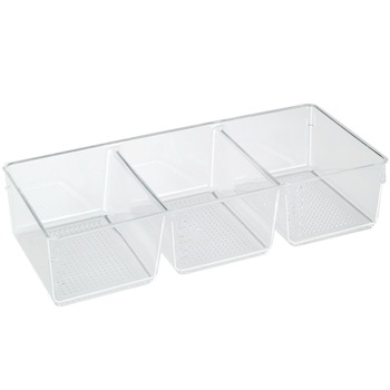 Organizator pentru cosmetice Wenko Femne, 3 compartimente, Plastic, Transparent Organizator pentru cosmetice Wenko Femne, 3 compartimente, Plastic, Transparent