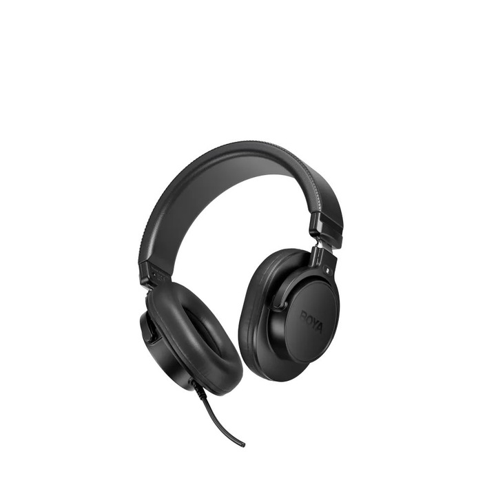 Casti BOYA HP3, circumaurale cu fir 3,5 mm, microfon incorporat, cablu 3 m, 20 Hz–20 kHz, negru