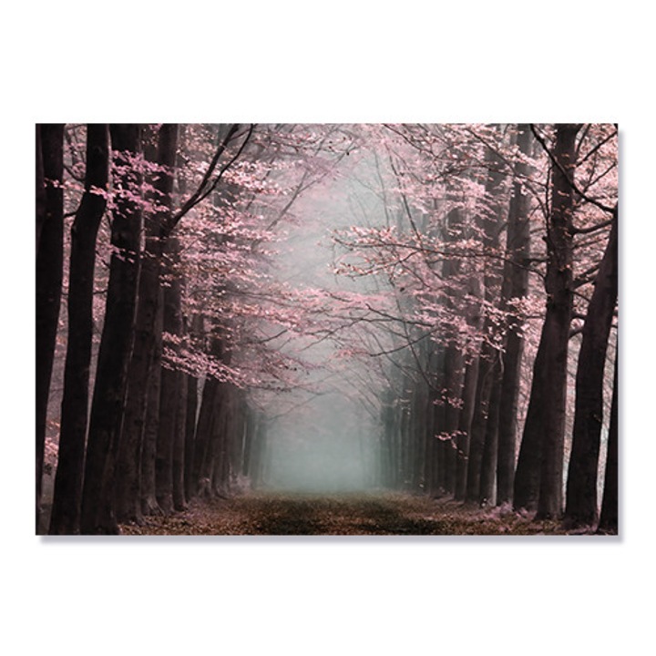 Erdő, Köd, Csend - Vászonkép, 90 x 120 cm