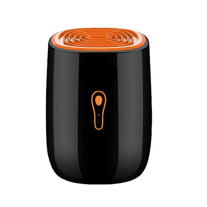 Dezumidificator FQ-K0276-20260831-093, rezervor 800 ml, cu functie de purificare, functionare silentioasa, alimentare AC100-240V, cu stecher AU, negru/portocaliu