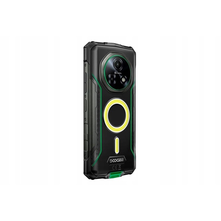 Smartphone DOOGEE Fire 5 Ultra (DGF5U6/128GRN) MediaTek Helio G81, 6 GB + 30 GB virtuala RAM, 128 GB, ecran 6,6" 90 Hz IPS HD+, baterie 13 000 mAh, camera 48 MP, IP68/IP69K/MIL-STD-810H, lampa camping 1200 lm, USB-C 18W, NFC, Forest Green