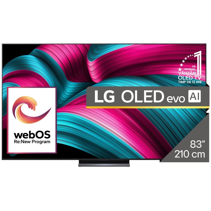 Televizor LG OLED evo OLED83C5ELA, 209cm, Smart, 4K Ultra HD, 100 Hz, Clasa F (Model 2025)