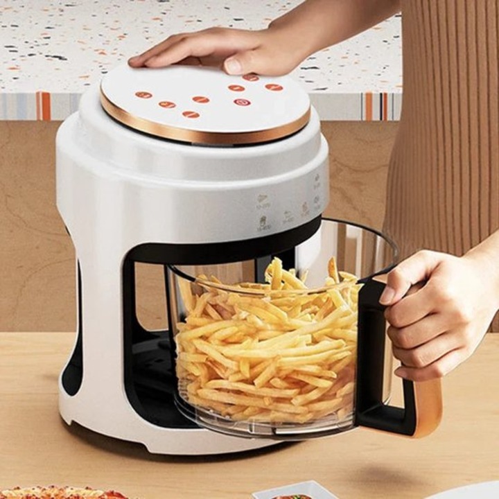 Friteuza cu aer cald Corenia QRE-1000278, 3L, 1000W, touchscreen LED, circulatie aer 360°, fara ulei, alb