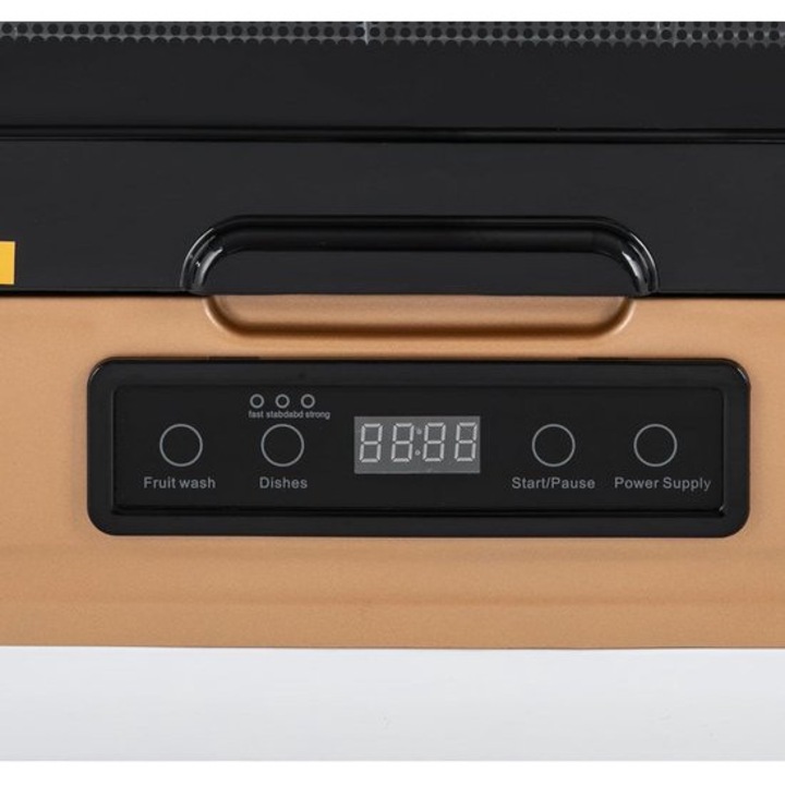 Masina de spalat vase compacta Corenia QRE-1001060, mini portabila cu rezervor apa 5L, 3 programe (30/40/50 min), touch control, 800W, 45 x 40 x 44,8 cm, multicolor