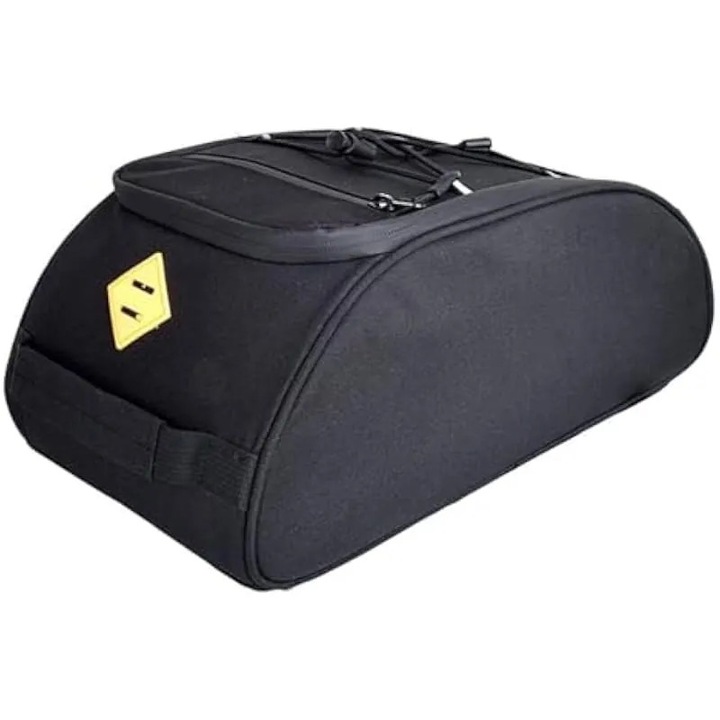 Geantă de portbagaj pentru bicicletă, 8L, neagră, 36x22cm, cu buzunare multiple, impermeabilă