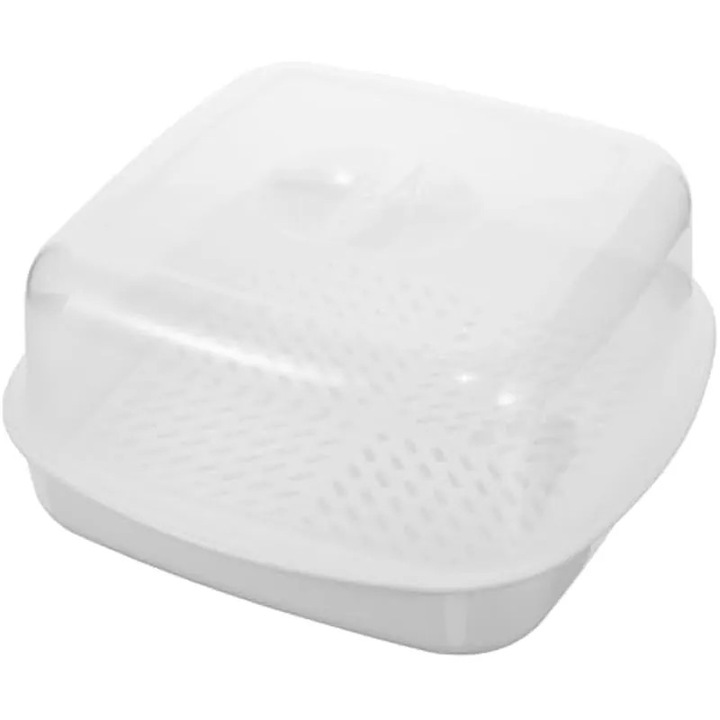 Aparat de gătit la microunde cu aburi, multifuncțional, capac pentru gătire la abur, pentru legume și carne, PP