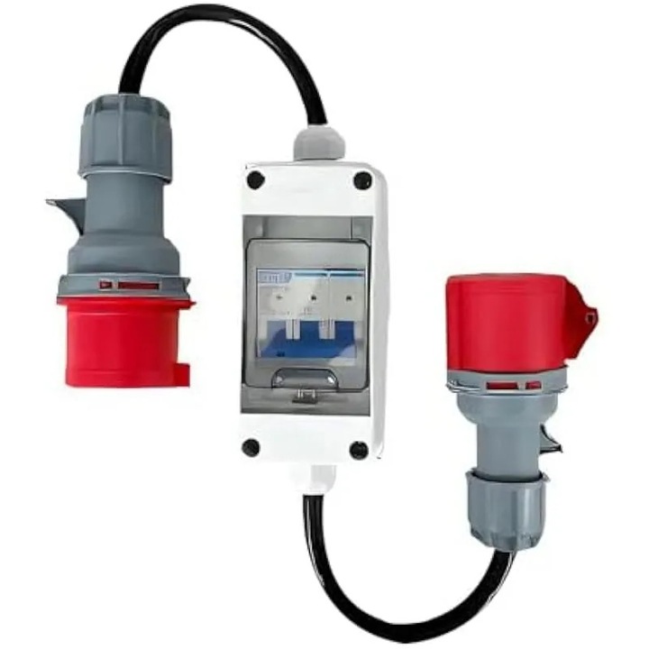 Adaptor CEE 32 A la 16 A, 5 pini, IP44, portabil