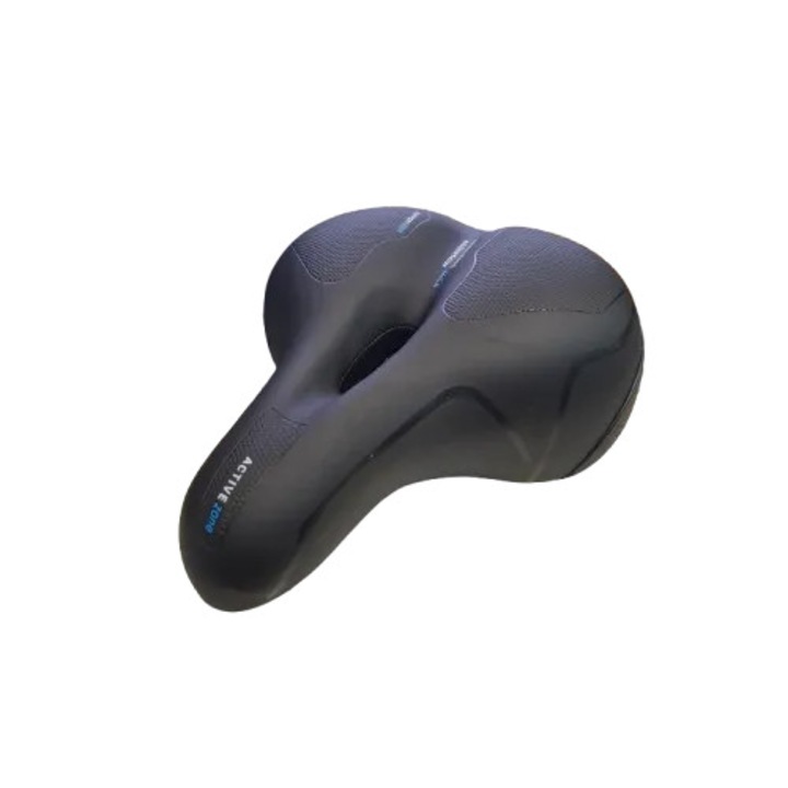 Sa pentru bicicleta Bikepower Active Zone, ergonomic, respirant cu decupaj central si amortizare, negru/albastru