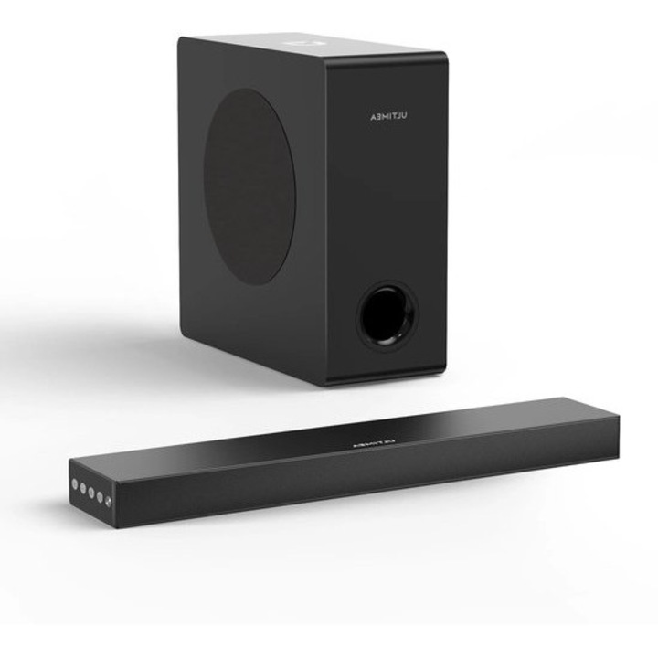 Soundbar Corenia Nova S40 2.1, 160W, 50Hz–20kHz, 87 dB, cu subwoofer si cabluri boxe incluse, negru, QRE-4337301