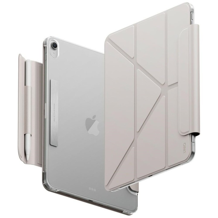 Husa UNIQ Camden Lite compatibila cu iPad Air 11 inch 2024/2025/2026, iPad Air 10.9 inch 2020/2022, Bej
