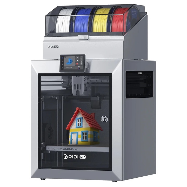 Q2 Combo, 3D nyomtató, 600 mm/s sebesség, CoreXY, 4 színű multimaterial nyomtatás, 370°C hotend, 270×270×256 mm építési térfogat