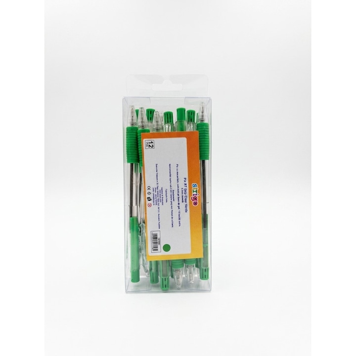 Pix Strigo RT Grip Clear 0.7mm, зелен, кутия 12 бр.