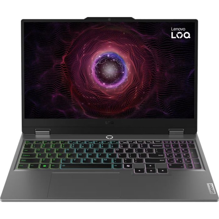 Laptop Gaming Lenovo LOQ 15AHP9, AMD Ryzen 7 7445HS, 15.6", IPS, 16 GB RAM DDR5, 512 GB SSD, NVIDIA GeForce RTX 3050 6GB, Fara sistem de operare, Luna Grey