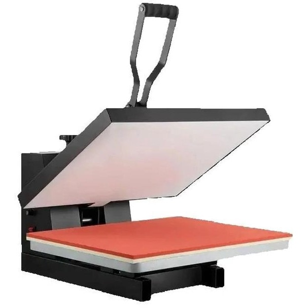 Presa termica pentru transfer Corenia QRE-1015316, placa 38 x 38 cm (15 x 15 inch), temperatura maxima 200°C, timer digital si control temperatura, teflon, alb