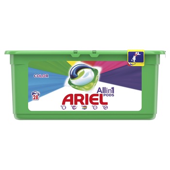 Detergent capsule Ariel All in One PODS Color, 28 spalari