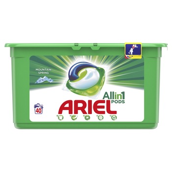Detergent capsules Ariel All in One PODS Mountain Spring, 40 spalari Detergent capsules Ariel All in One PODS Mountain Spring, 40 spalari