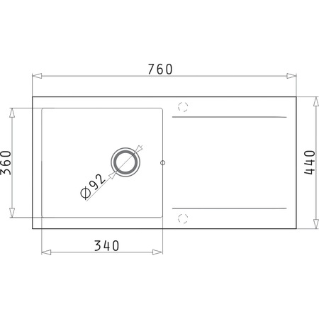 Pachet chiuveta bucatarie granit + baterie cu dus Pyramis Mido, 760 x 440mm, adancime 170mm, Bej