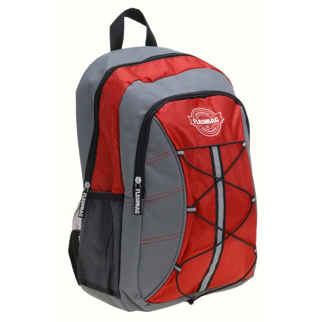 Rucsac Flashbag, Emako, Poliester, 20 l, Gri/Rosu