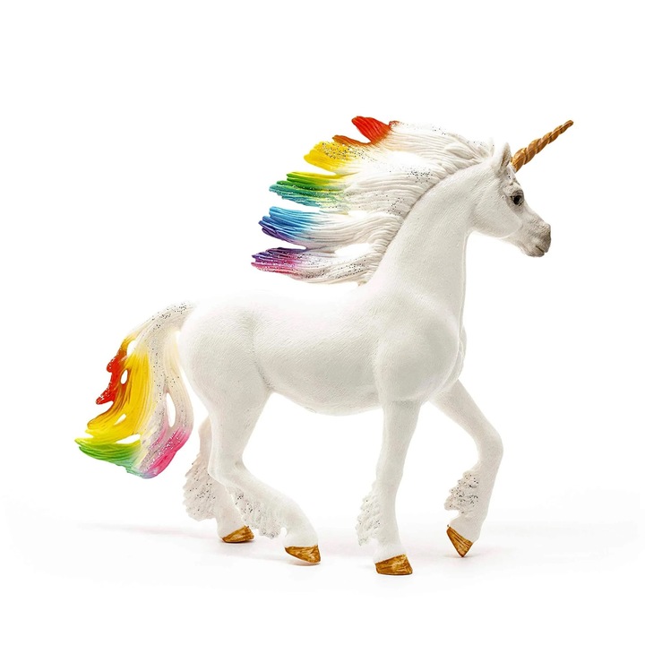 Фигурка еднорог Schleich 4059433573755, жребец Rainbow, бял с многоцветна грива, 15 x 8.5 x 18 см