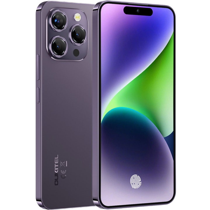 Telefon mobil Oukitel P1, Dual SIM, 4G, 6.7-inch AMOLED 2K 120Hz, Octa-Core Helio G99, 8GB RAM, 256GB, NFC, Senzor Amprenta Optical Integrat in Ecran, 5150mAh, Android 15, Gold