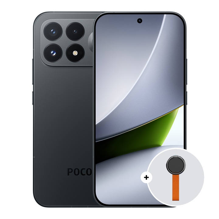 Telefon POCO F9 Pro, 12GB RAM, 256GB, AMOLED 6.59", 200MP, 6330mAh, 185Hz, Tehnologie Sound by Bose, Negru