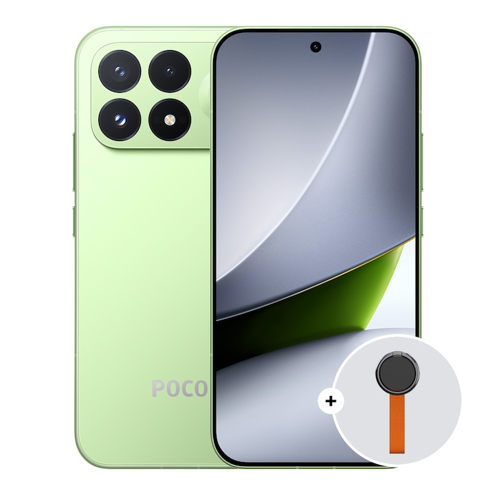 Telefon POCO F9 Pro, 12GB RAM, 512GB, AMOLED 6.59", 200MP, 6330mAh, 185Hz, Tehnologie Sound by Bose, Verde