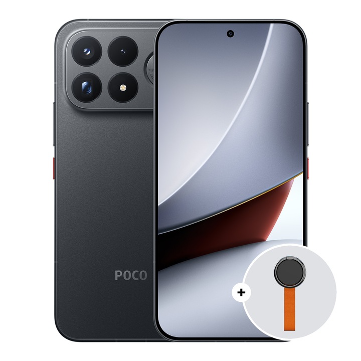 Telefon POCO F9 Ultra, 16GB RAM, 1024GB, AMOLED 6.9", 200MP, 8050mAh, 185Hz, Tehnologie Sound by Bose, Negru