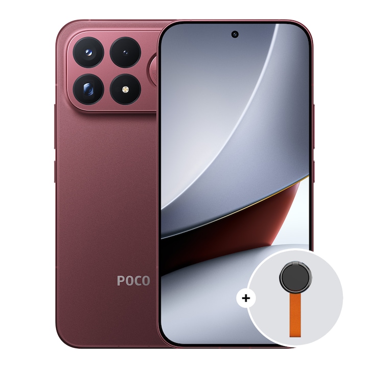 Telefon POCO F9 Ultra, 16GB RAM, 1024GB, AMOLED 6.9", 200MP, 8050mAh, 185Hz, Tehnologie Sound by Bose, Rosu