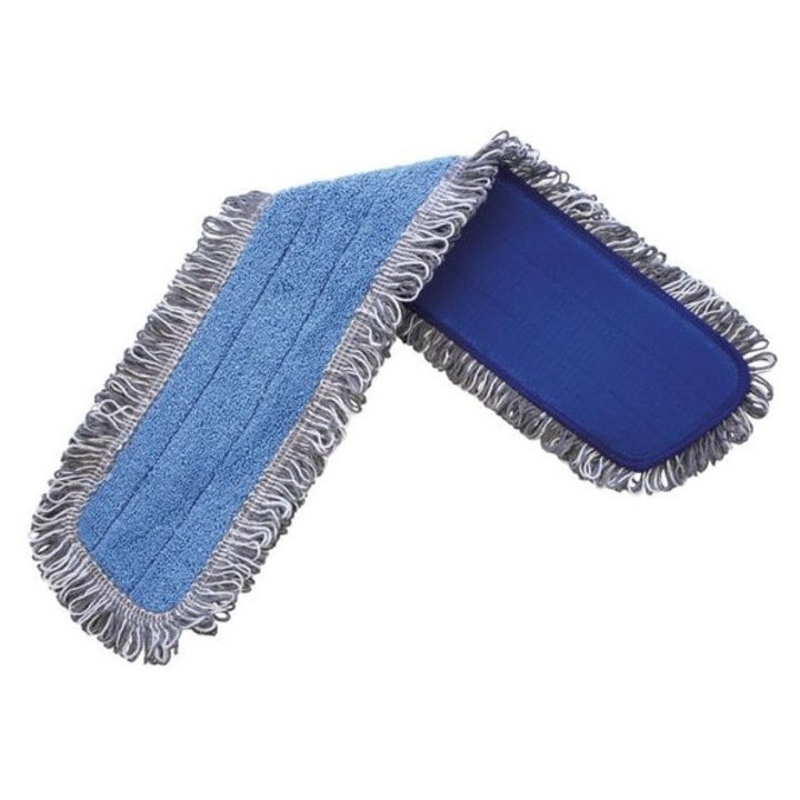 Rezerva pentru mop plat din microfibra CJ-CDON-K0206-260831-266, cu franjuri, albastru, 30 cm