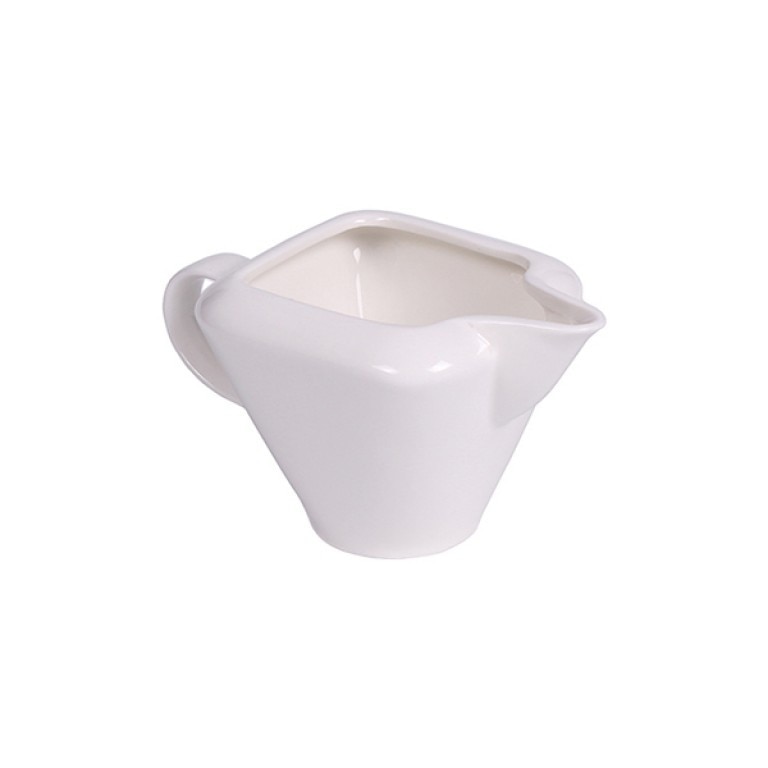 Cana pentru lapte Luigi Ferrero, Model Corinna, 220 ml, Portelan, Alb