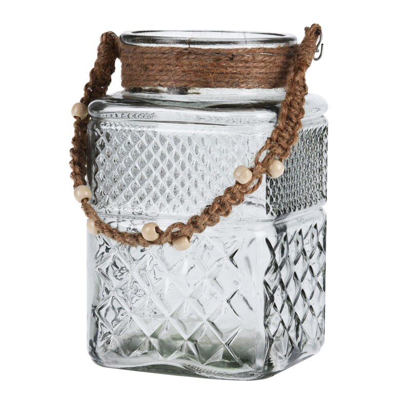 Suport din sticla pentru lumanari transparent