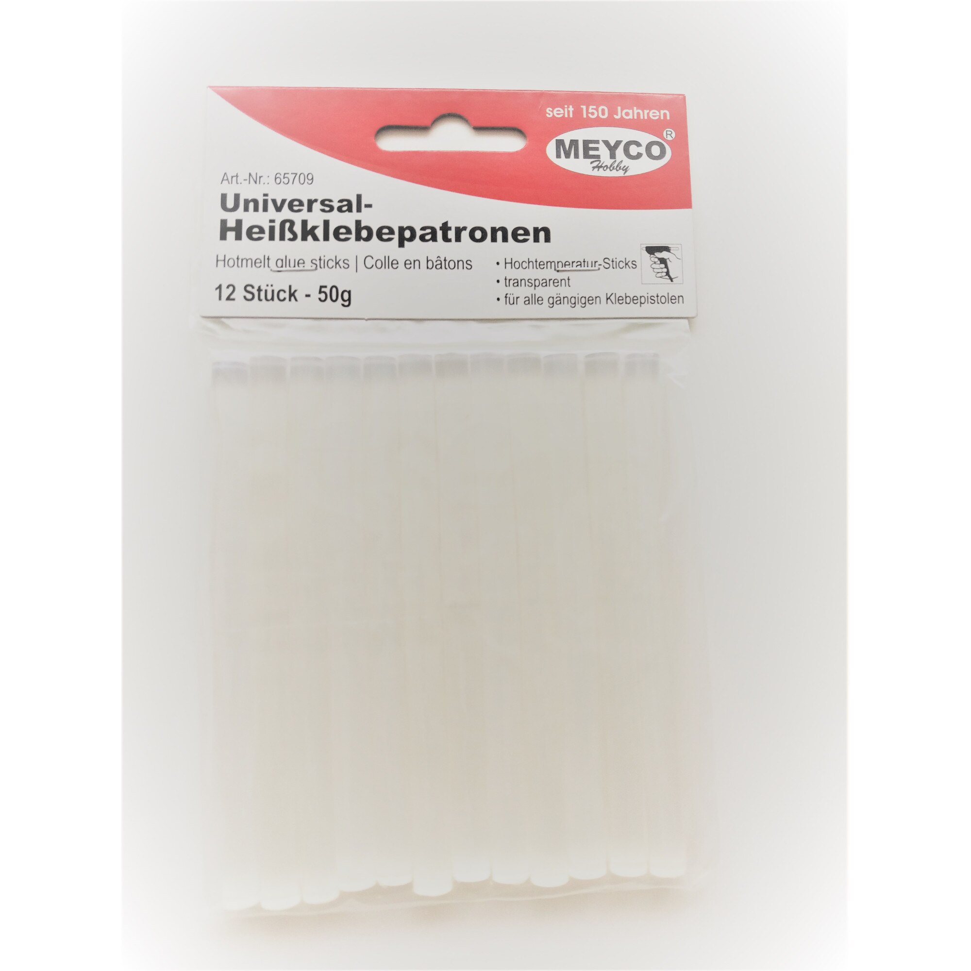 Batoane Silicon Pentru Pistol de Lipit, Diametru 6.5mm, 12 Bucati pe Set - Meyco