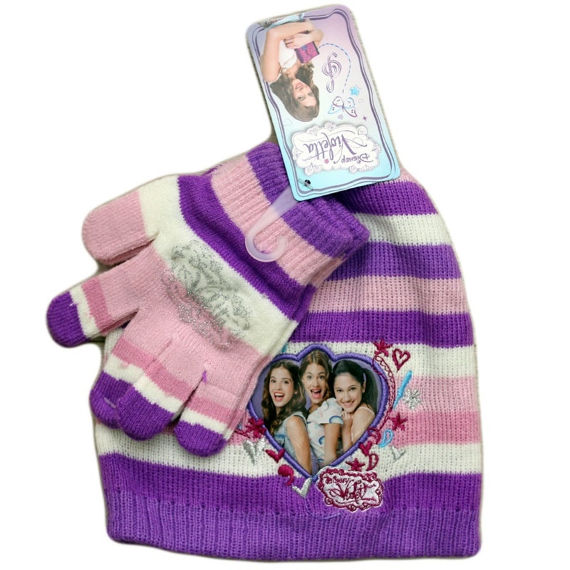 Set caciula si manusi fete Violetta, Multicolor, 52