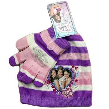 Set caciula si manusi fete Violetta, Multicolor, 52 Set caciula si manusi fete Violetta, Multicolor, 52