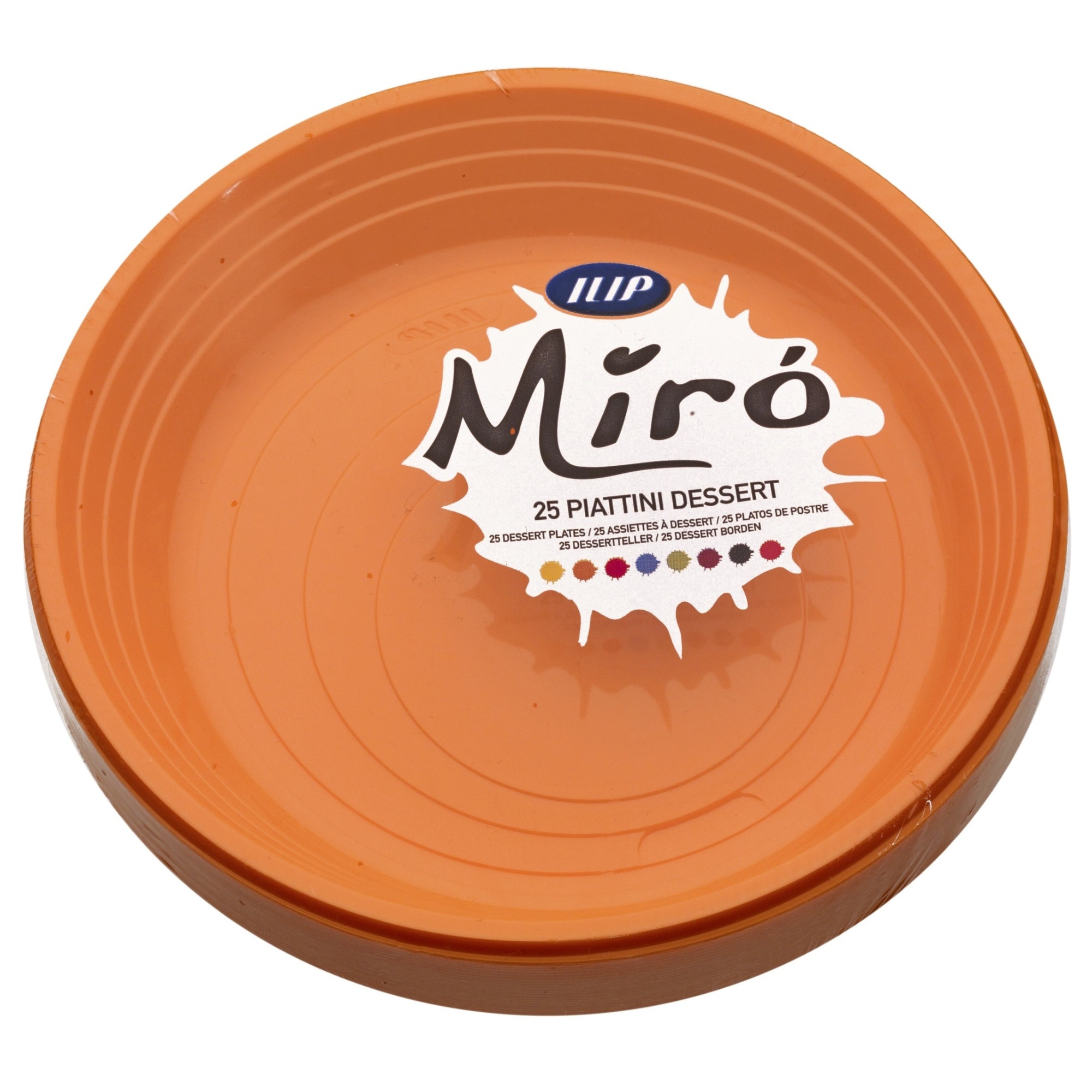 Farfurii desert de unica folosinta, Miro, 17 cm, 25 buc./set, portocaliu