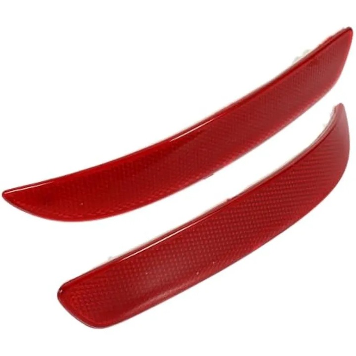 Reflector de Parachoques Trasero, Reflector de Moldura de Parachoques, Abs, Rojo, para Coche, Alta Reflectividad y Mayor Visibilidad