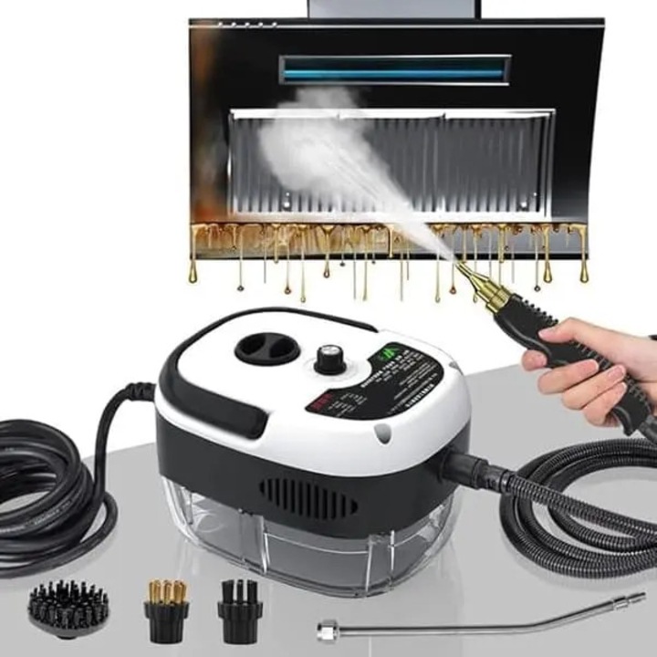 Curatator cu abur portabil FD-k0544-260828-1432, 2500W, 3 bar, pana la 105°C, rezervor 1 L, incalzire 10 s, 6 viteze, 3 duze, alb/negru