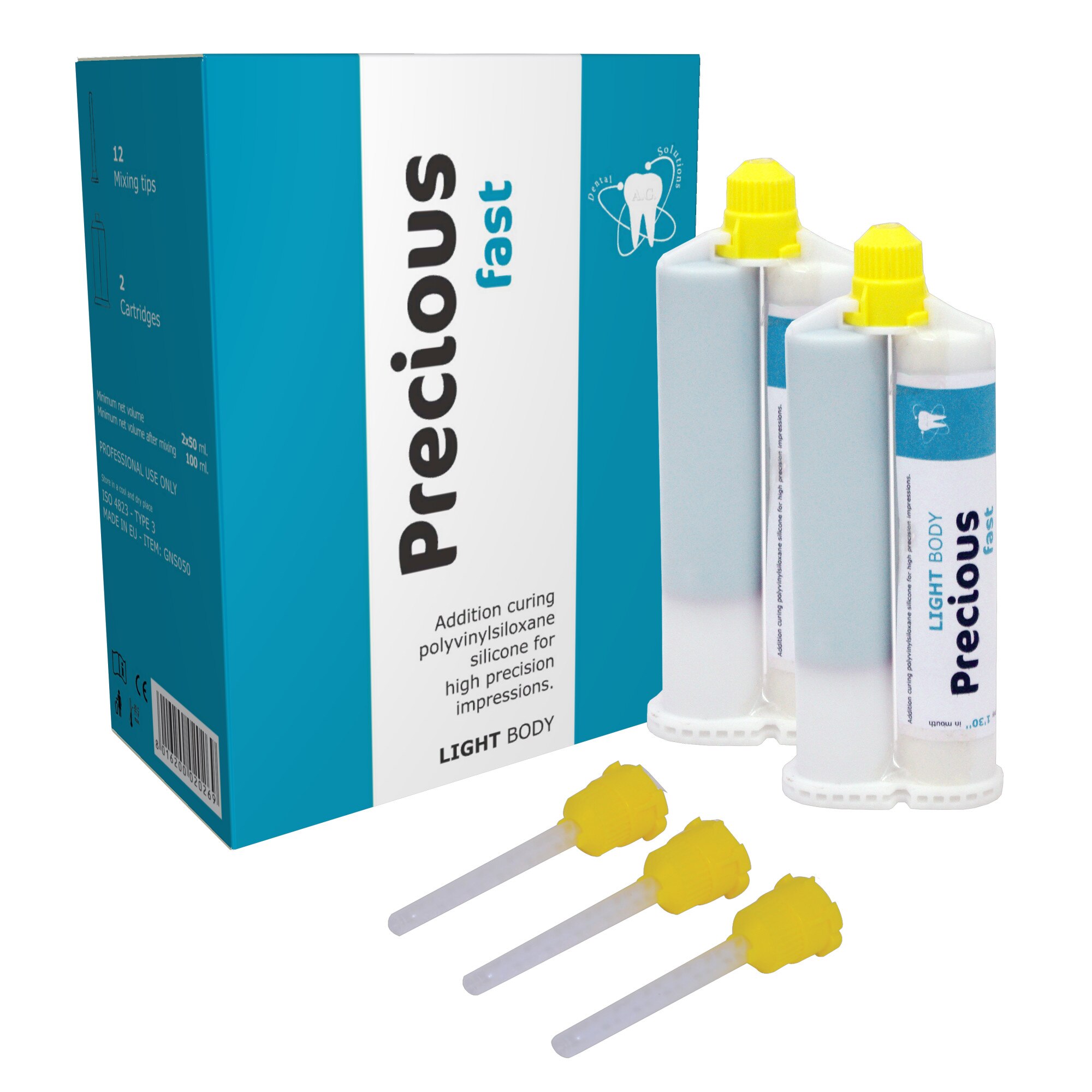 Silicon de aditie vascozitate redusa, Precious Light fast, 2X50 ml