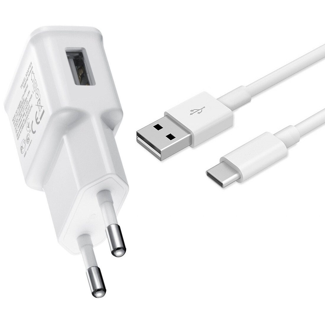 Kit Kabelwelt incarcator si cablu USB Type C, Universal, 2A, Alb